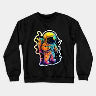 Colorful melting Astronaut Sticker #2 Crewneck Sweatshirt
